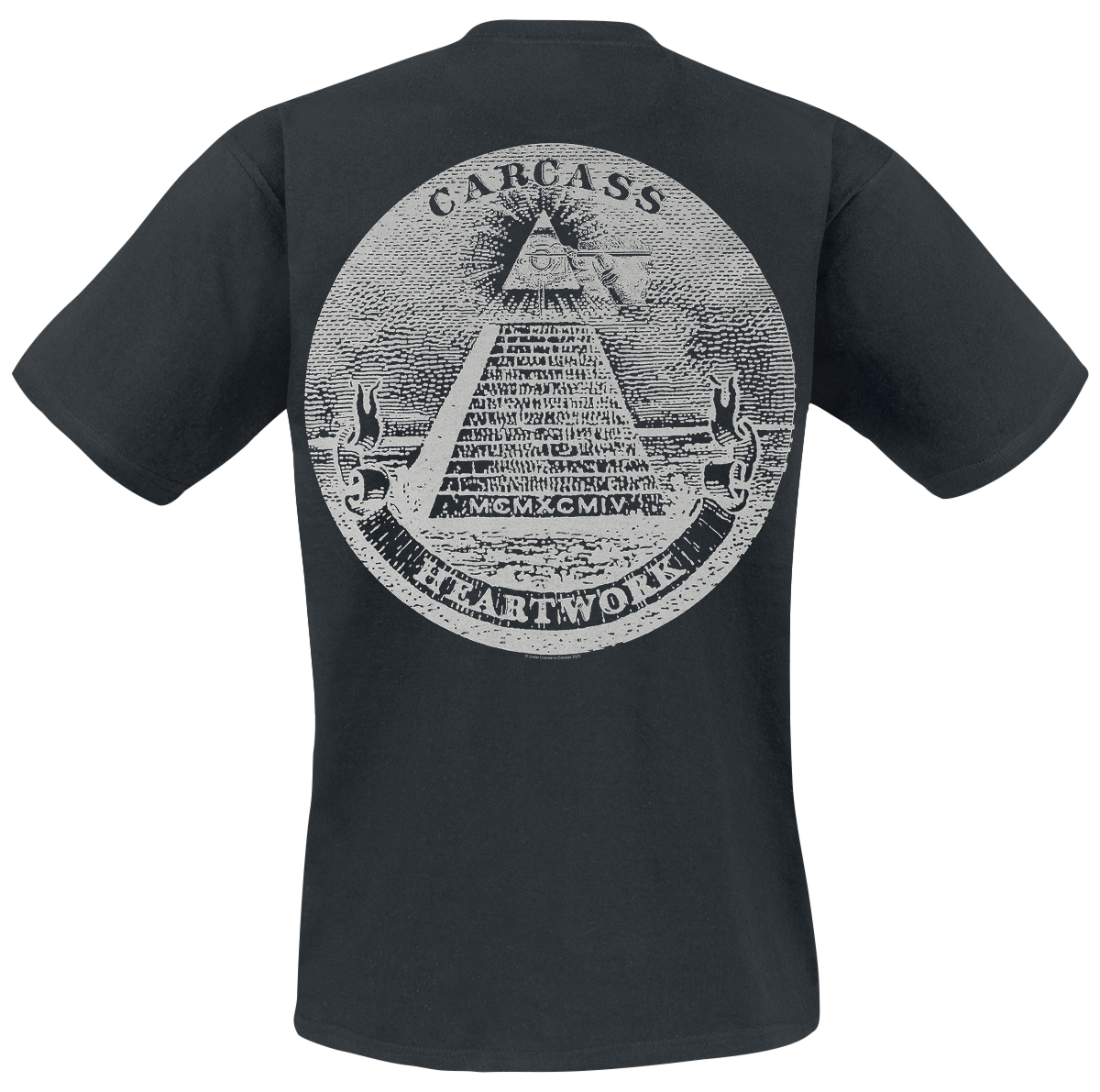 T-Shirt Manches courtes  de Carcass - Heartwork - S à XXL - pour Homme - noir - Carcass - View 2
