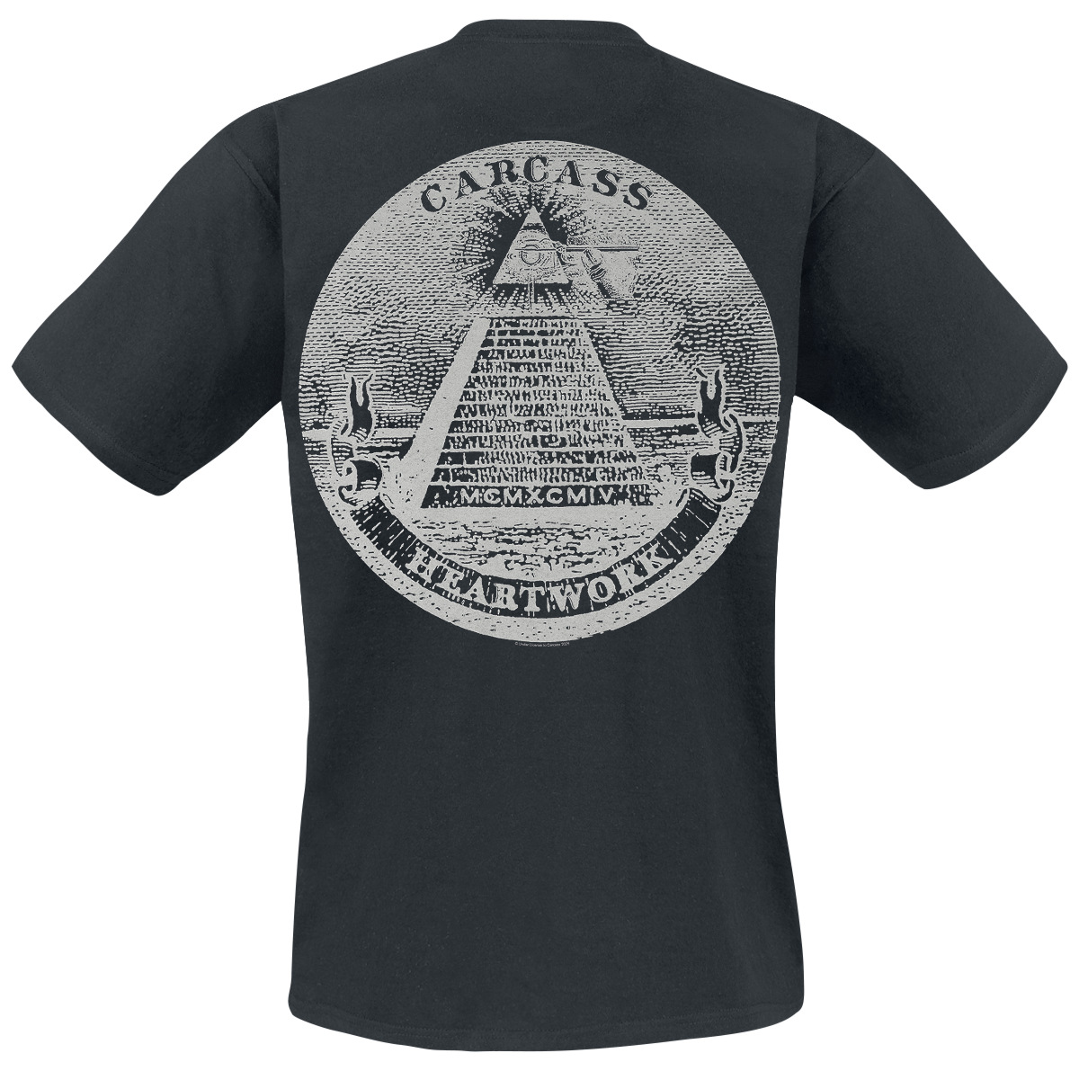 T-Shirt Manches courtes  de Carcass - Heartwork - S à XXL - pour Homme - noir - Carcass - View 2