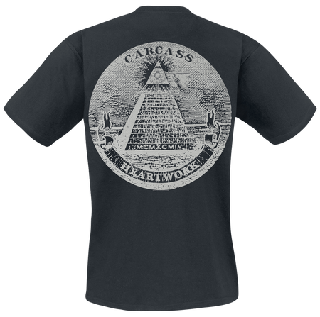 T-Shirt Manches courtes  de Carcass - Heartwork - S à XXL - pour Homme - noir - Carcass - View 2