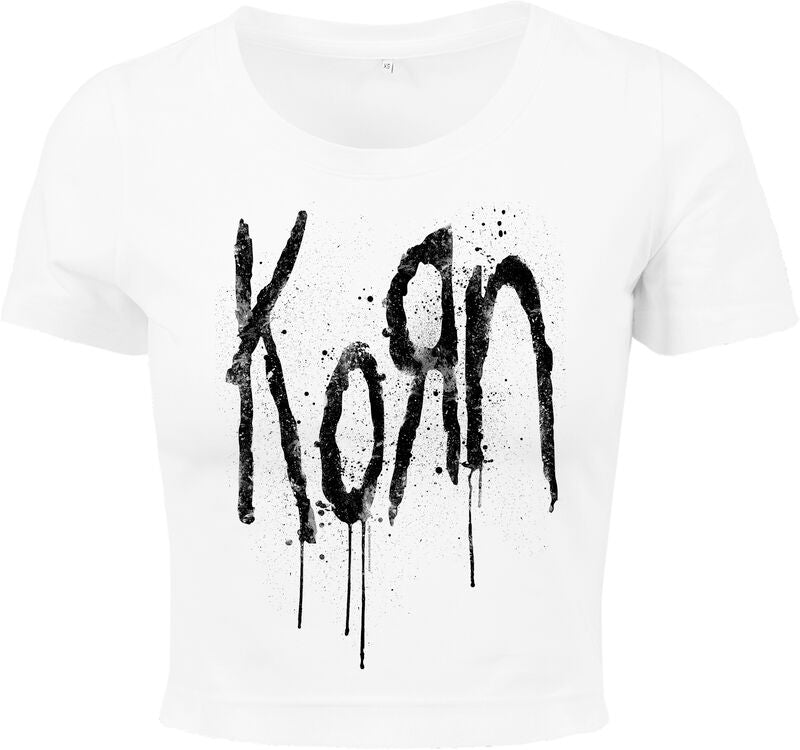 T-Shirt Manches courtes  de Korn - Black Logo - S à XXL - pour Femme - blanc - Korn