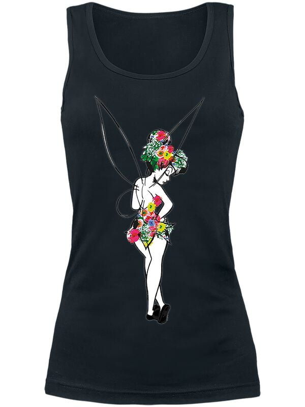 Débardeur Disney de Peter Pan - Tinker Bell - Flower - S à XXL - pour Femme - noir - Peter Pan
