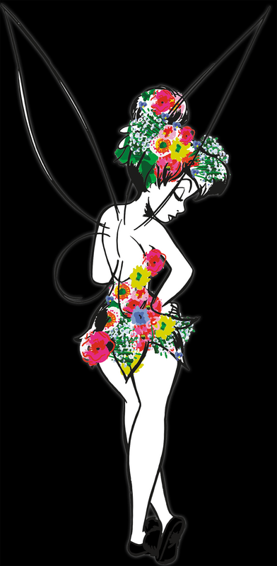 Débardeur Disney de Peter Pan - Tinker Bell - Flower - S à XXL - pour Femme - noir - Peter Pan - View 2