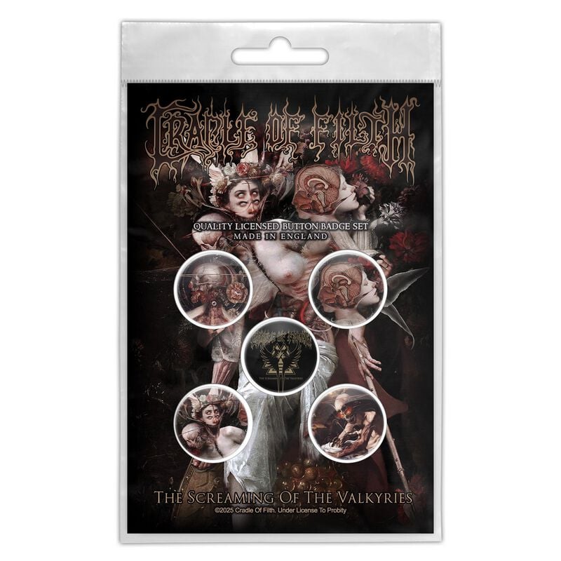 Badge  de Cradle Of Filth - The Screaming Of The Valkyries - pour Indifférent - multicolore - Cradle Of Filth
