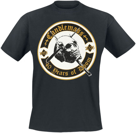 T-Shirt Manches courtes  de Candlemass - 40 Years Of Doom - S à XXL - pour Homme - noir - Candlemass