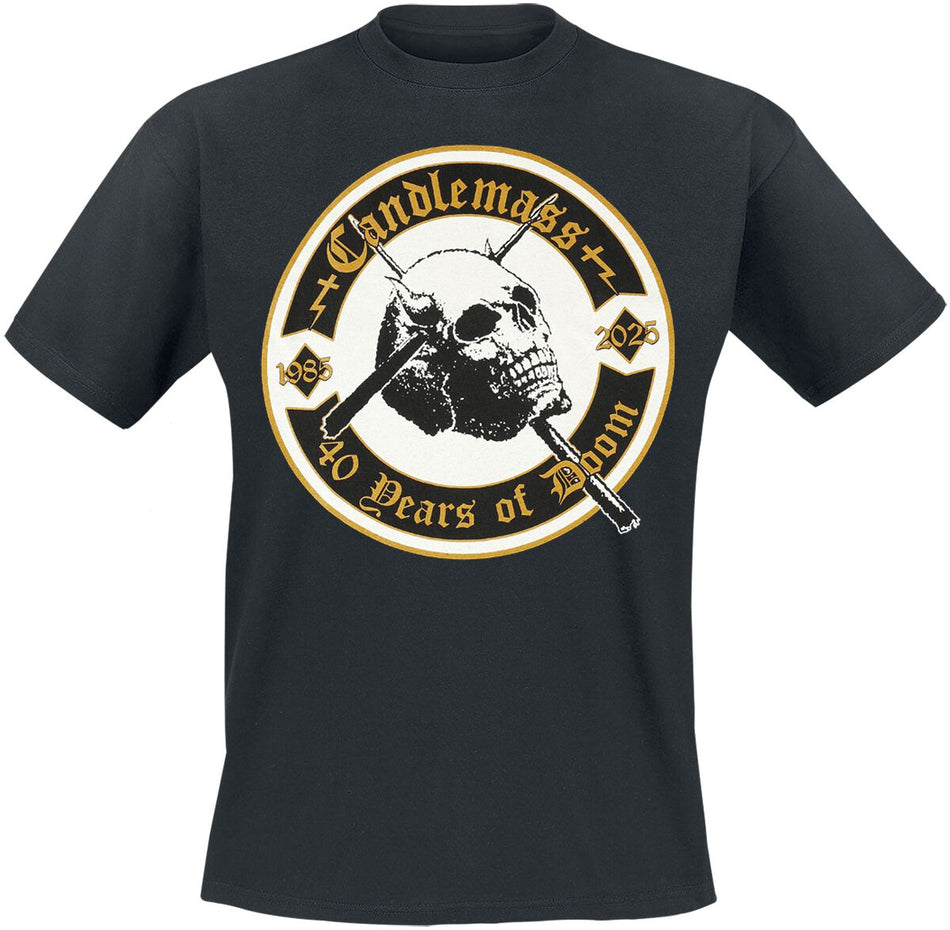 T-Shirt Manches courtes  de Candlemass - 40 Years Of Doom - S à XXL - pour Homme - noir - Candlemass