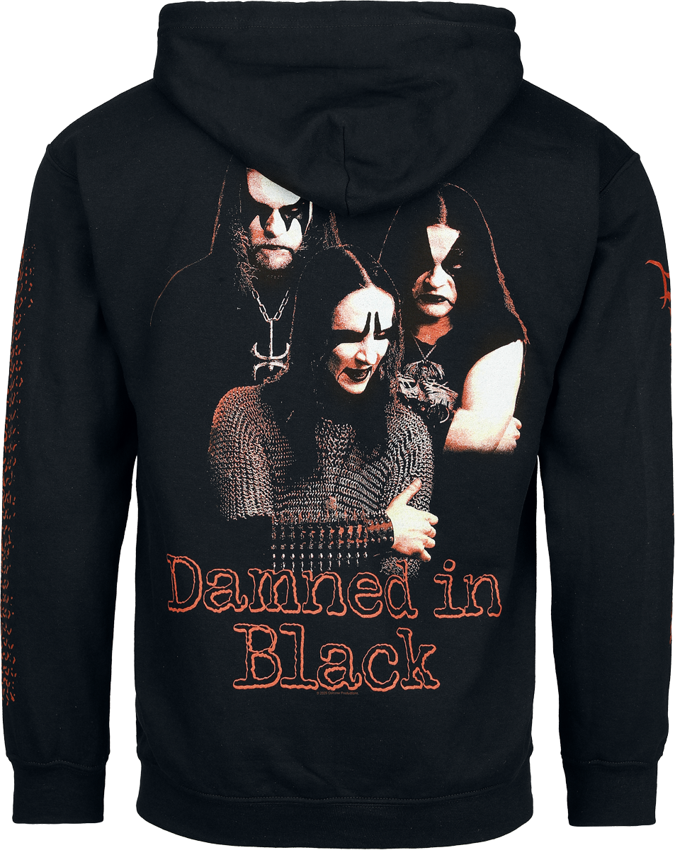 Sweat-shirt zippé à capuche  de Immortal - Damned In Black - M à XXL - pour Homme - noir - Immortal - View 2