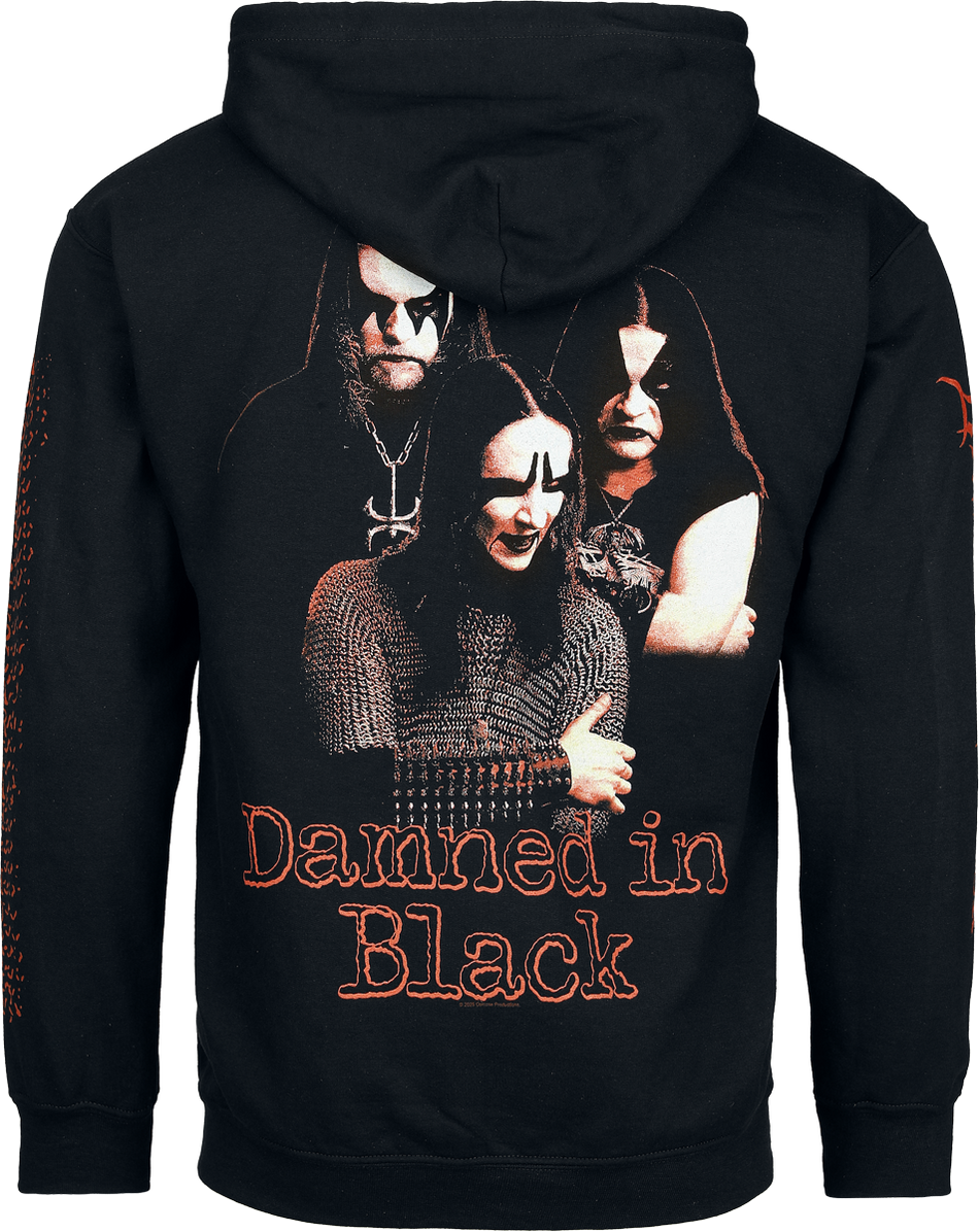 Sweat-shirt zippé à capuche  de Immortal - Damned In Black - M à XXL - pour Homme - noir - Immortal - View 2