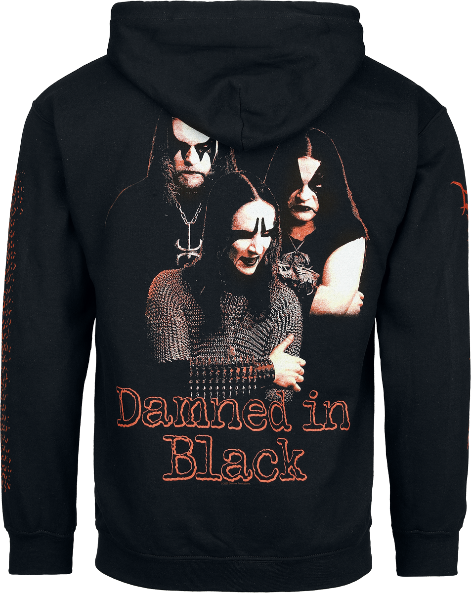 Sweat-shirt zippé à capuche  de Immortal - Damned In Black - M à XXL - pour Homme - noir - Immortal - View 2