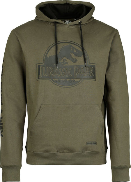 Sweat-shirt à capuche  de Jurassic Park - Logo Jurassic Park - S à XXL - pour Homme - kaki - Jurassic Park