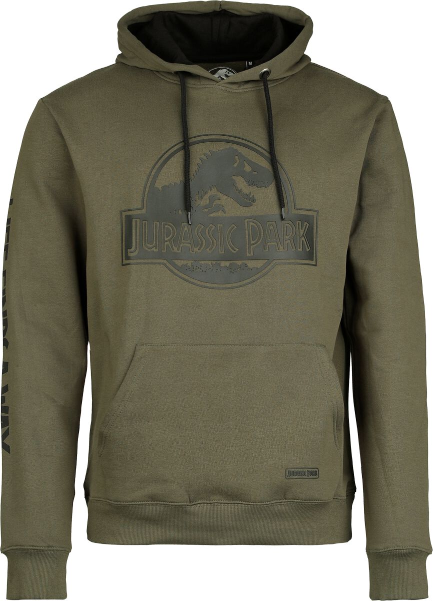 Sweat-shirt à capuche  de Jurassic Park - Logo Jurassic Park - S à XXL - pour Homme - kaki - Jurassic Park