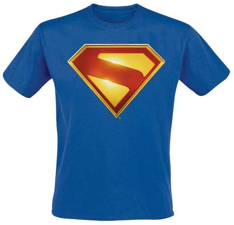 T-Shirt Manches courtes  de Superman - 2025 - Superman Gleaming Logo - S à 3XL - pour Homme - bleu - Superman