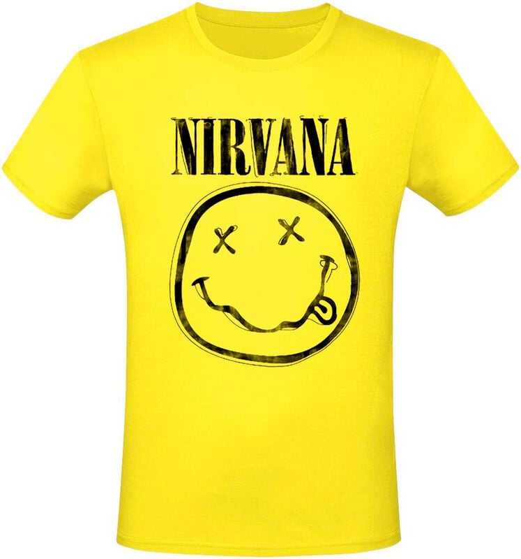 T-Shirt Manches courtes  de Nirvana - Flower Sniffing - S à L - pour Homme - jaune - Nirvana