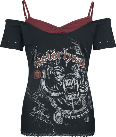 T-Shirt Manches courtes  de Motörhead - EMP Signature Collection - S à XXL - pour Femme - noir/rouge foncé - Motörhead