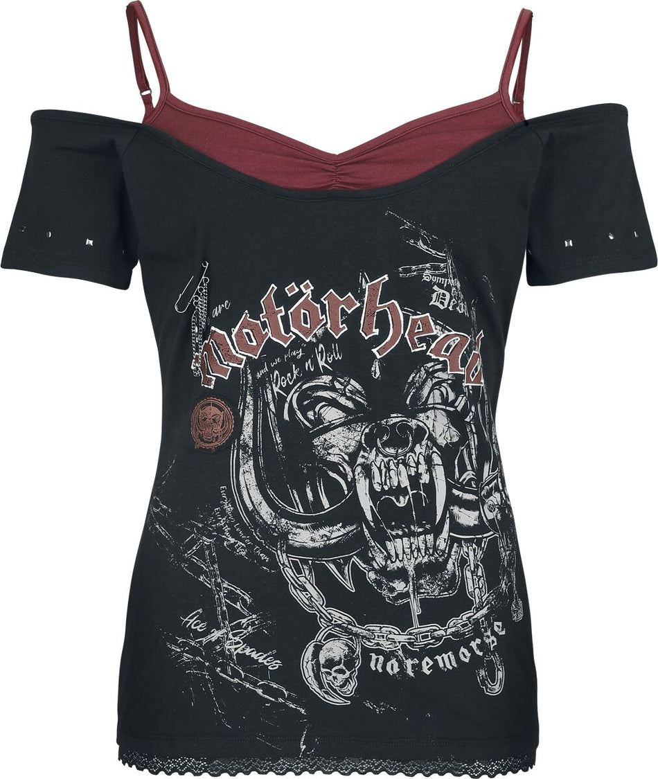 T-Shirt Manches courtes  de Motörhead - EMP Signature Collection - S à XXL - pour Femme - noir/rouge foncé - Motörhead