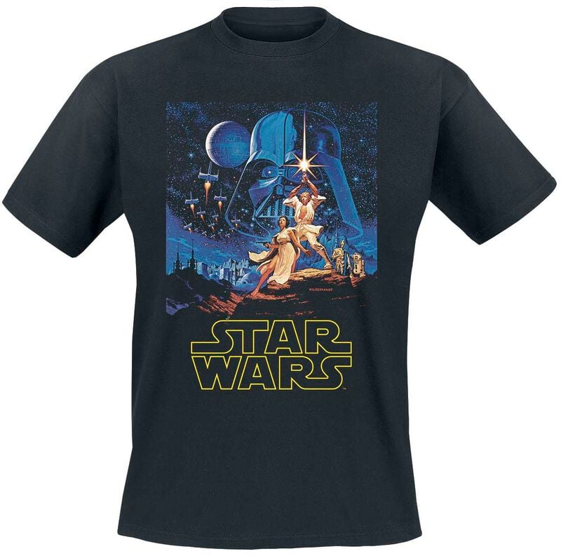 T-Shirt Manches courtes Disney de Star Wars - Poster Classique - S à L - pour Homme - noir - Star Wars