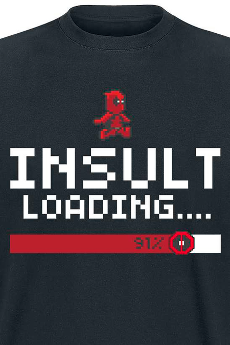 T-Shirt Manches courtes  de Deadpool - Insult Loading - S à XXL - pour Homme - noir - Deadpool - View 2