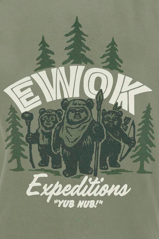 T-Shirt Manches courtes Disney de Star Wars - Ewok - S à XXL - pour Homme - olive - Star Wars - View 2