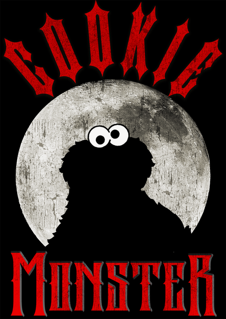 T-Shirt Manches courtes  de Sesame Street - Cookie Monster - Moonlight - S à 5XL - pour Homme - noir - Sesame Street - View 2