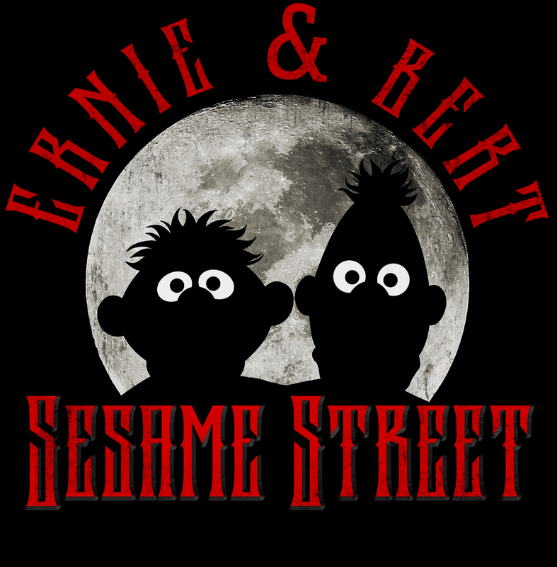 T-Shirt Manches courtes  de Sesame Street - Ernie und Bert - Moonlight - S à 5XL - pour Homme - noir - Sesame Street - View 2