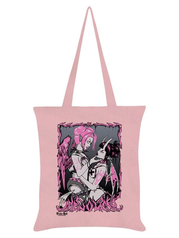 Sac En Tissu Gothic de Pinku Kult - The Lovers - pour Unisexe - rose clair - Pinku Kult