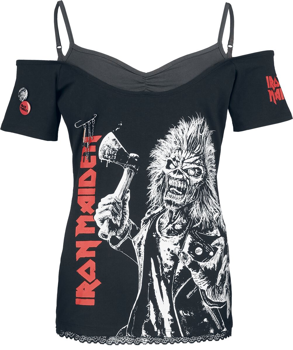 T-Shirt Manches courtes  de Iron Maiden - EMP Signature Collection - S à XXL - pour Femme - noir/gris - Iron Maiden