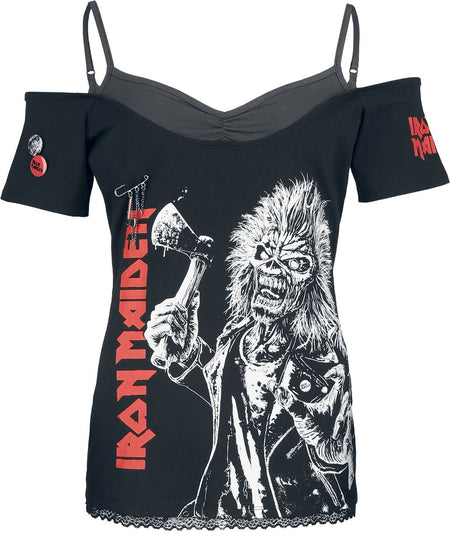 T-Shirt Manches courtes  de Iron Maiden - EMP Signature Collection - S à XXL - pour Femme - noir/gris - Iron Maiden