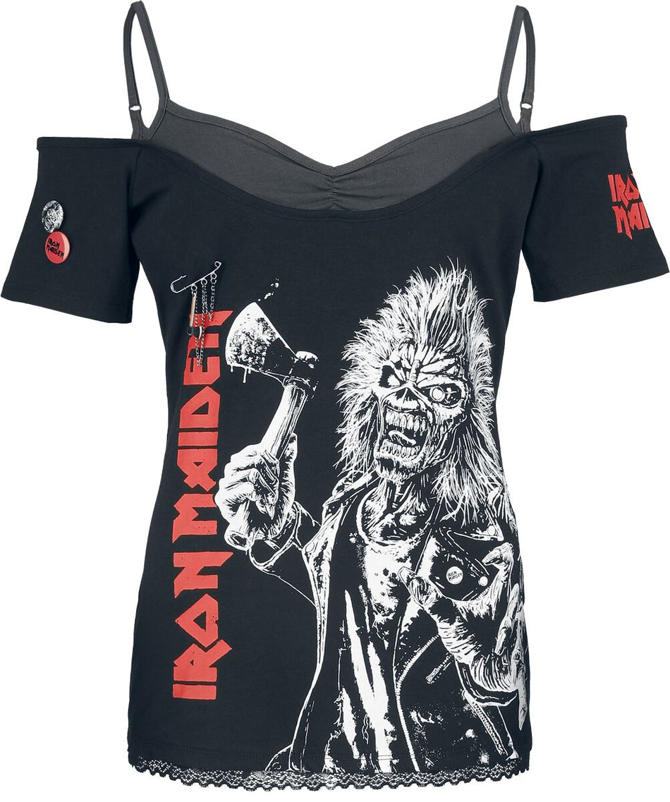 T-Shirt Manches courtes  de Iron Maiden - EMP Signature Collection - S à XXL - pour Femme - noir/gris - Iron Maiden