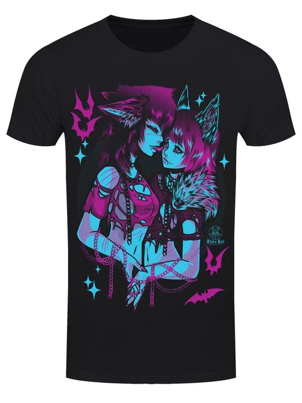 T-Shirt Manches courtes Gothic de Pinku Kult - Howl - S à XL - pour Homme - noir - Pinku Kult