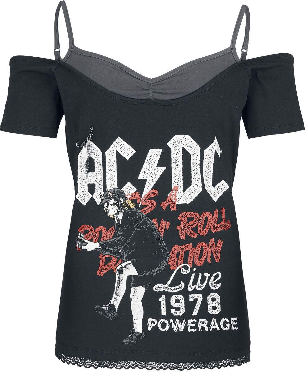 T-Shirt Manches courtes  de AC/DC - EMP Signature Collection - S à XXL - pour Femme - noir/gris - AC/DC