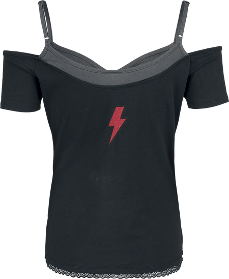 T-Shirt Manches courtes  de AC/DC - EMP Signature Collection - S à XXL - pour Femme - noir/gris - AC/DC - View 2