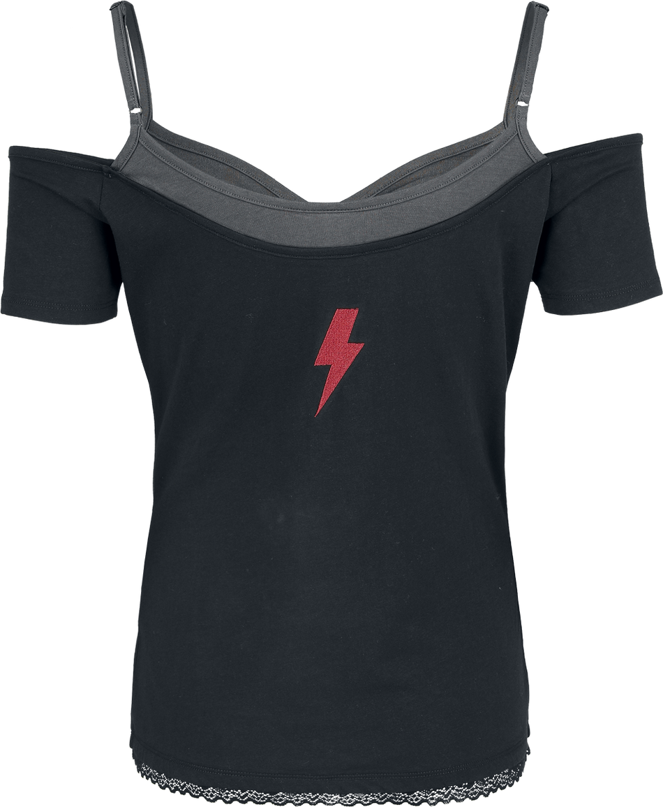T-Shirt Manches courtes  de AC/DC - EMP Signature Collection - S à XXL - pour Femme - noir/gris - AC/DC - View 2