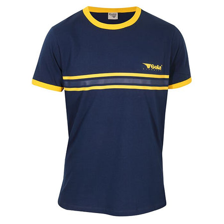 T-Shirt Manches courtes  de Gola - Ringer T-shirt with Printed Stripes and Chest Logo Navy - S à XXL - pour Homme - marine - Gola