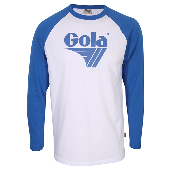 T-shirt manches longues  de Gola - Long Sleeve Raglan with Front Screen Print - Blue - S à XXL - pour Homme - blanc/bleu - Gola - View 2