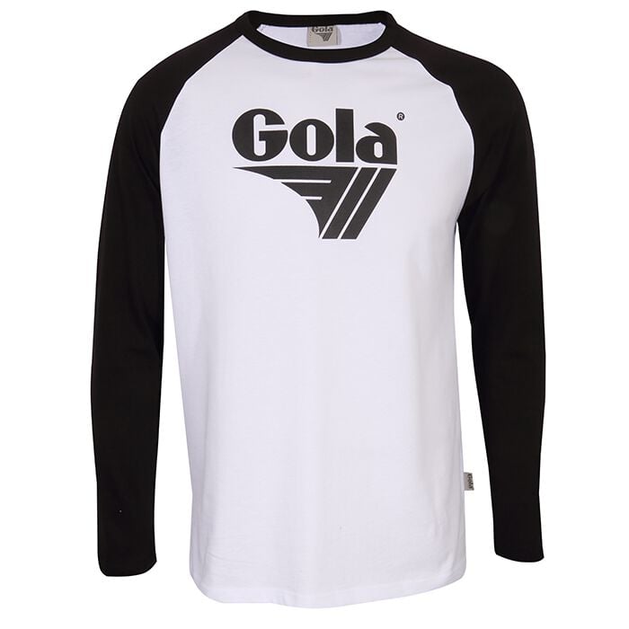 T-shirt manches longues  de Gola - Long Sleeve Raglan with Front Screen Print - Black - S à XXL - pour Homme - blanc/noir - Gola