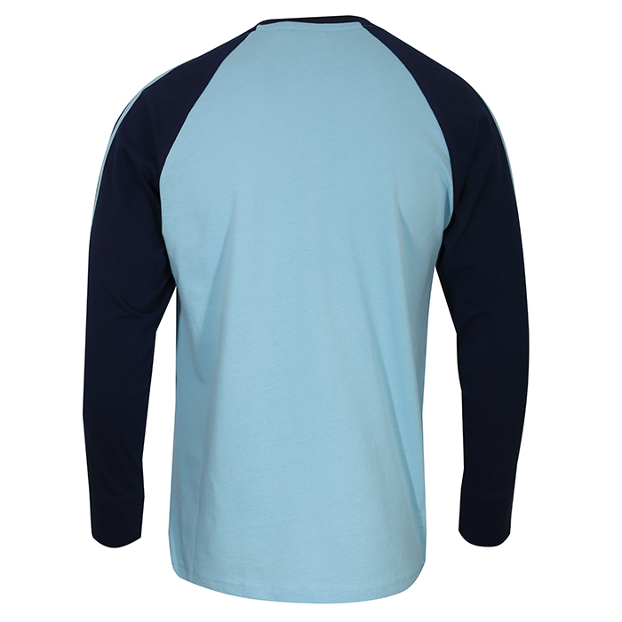 T-shirt manches longues  de Gola - Long Sleeve Raglan with Flat Knit Trim and Flock Logo - Blue - S à XXL - pour Homme - bleu - Gola - View 2