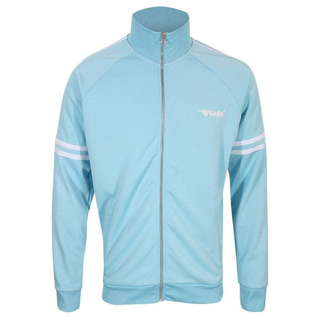 Haut de survêtement  de Gola - Zipped Raglan Track Top with Over Arm Stripes - Sky Blue - S à XXL - pour Homme - bleu clair - Gola