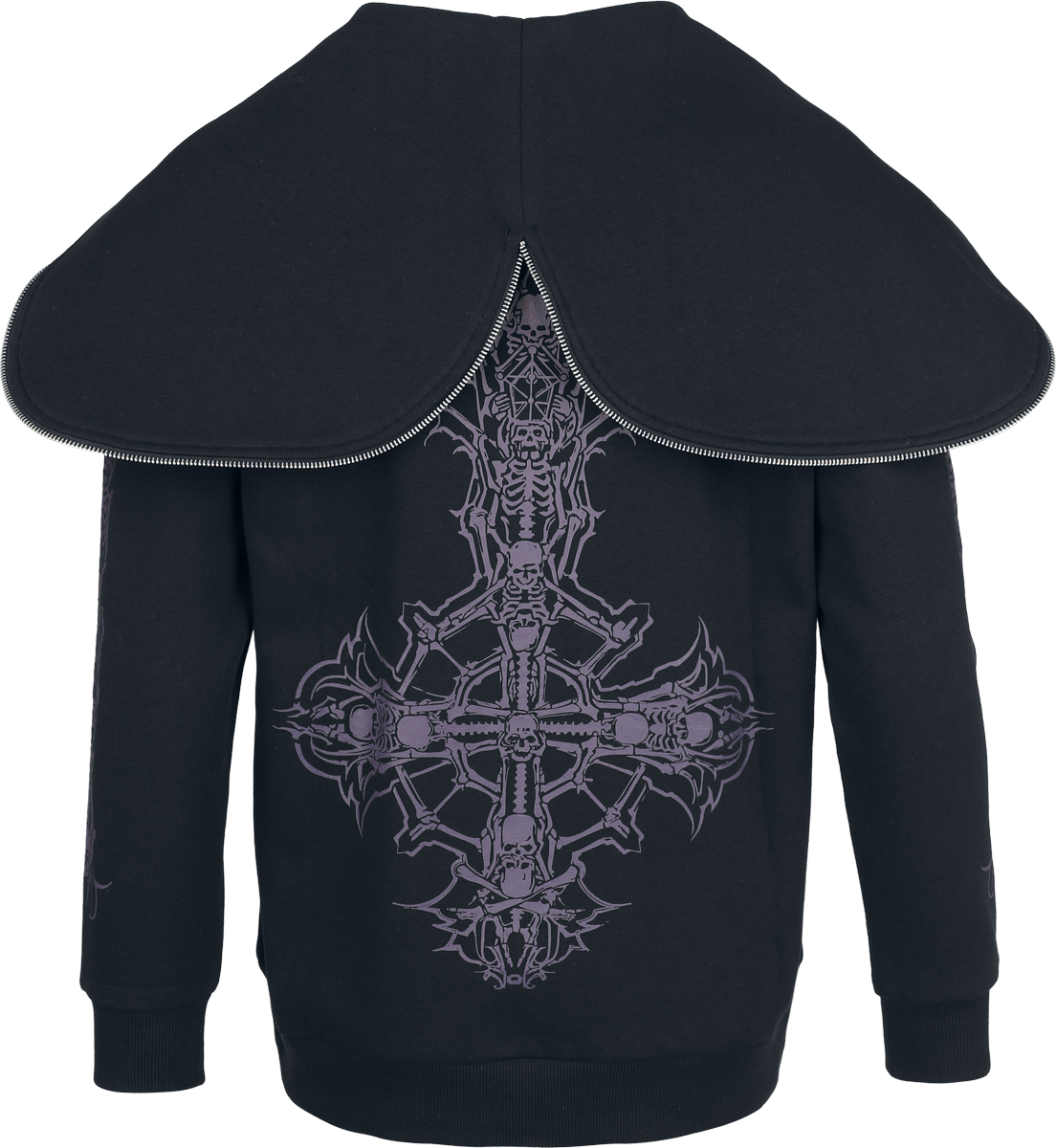 Sweat-shirt zippé à capuche  de Ghost - Sweat Zippé Ghost - Collection Signature EMP - S à 3XL - pour Femme - noir - Ghost - View 2