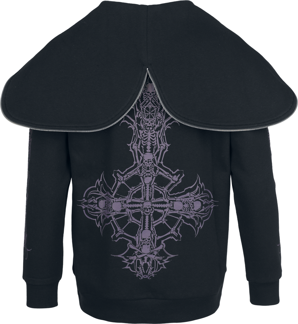 Sweat-shirt zippé à capuche  de Ghost - Sweat Zippé Ghost - Collection Signature EMP - S à 3XL - pour Femme - noir - Ghost - View 2
