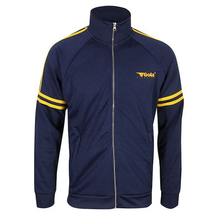 Haut de survêtement  de Gola - Zipped Raglan Track Top with Over Arm Stripes - Navy - S à XXL - pour Homme - marine - Gola