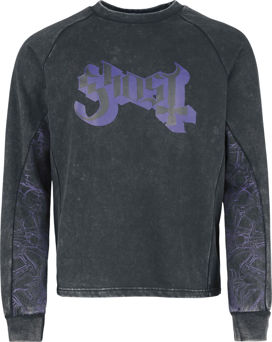 Sweat-shirt  de Ghost - Sweat Zippé Ghost - Collection Signature EMP - S à 3XL - pour Homme - gris foncé - Ghost
