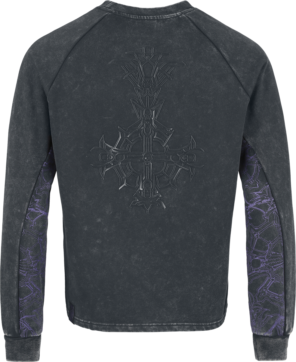 Sweat-shirt  de Ghost - Sweat Zippé Ghost - Collection Signature EMP - S à 3XL - pour Homme - gris foncé - Ghost - View 2