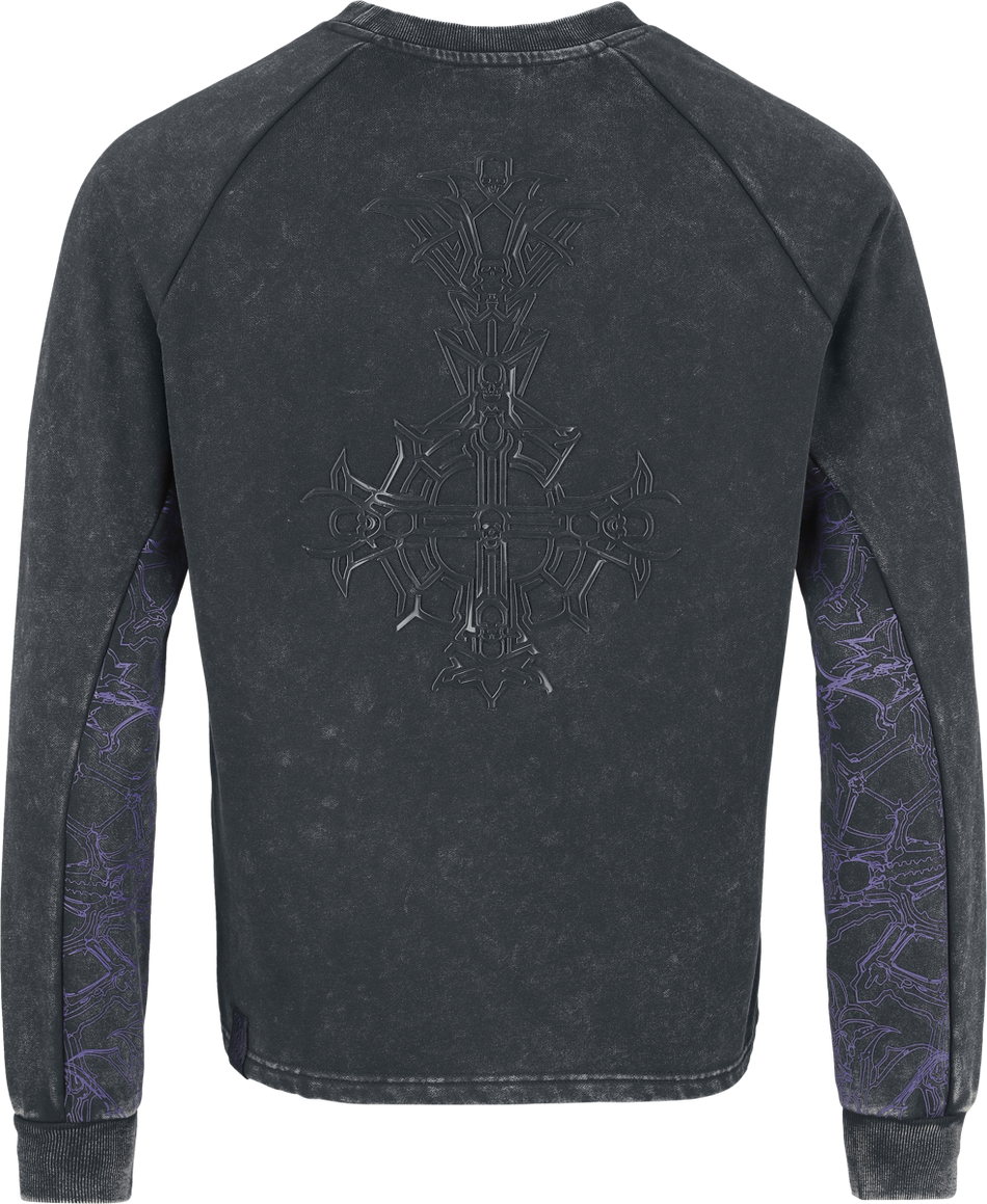 Sweat-shirt  de Ghost - Sweat Zippé Ghost - Collection Signature EMP - S à 3XL - pour Homme - gris foncé - Ghost - View 2