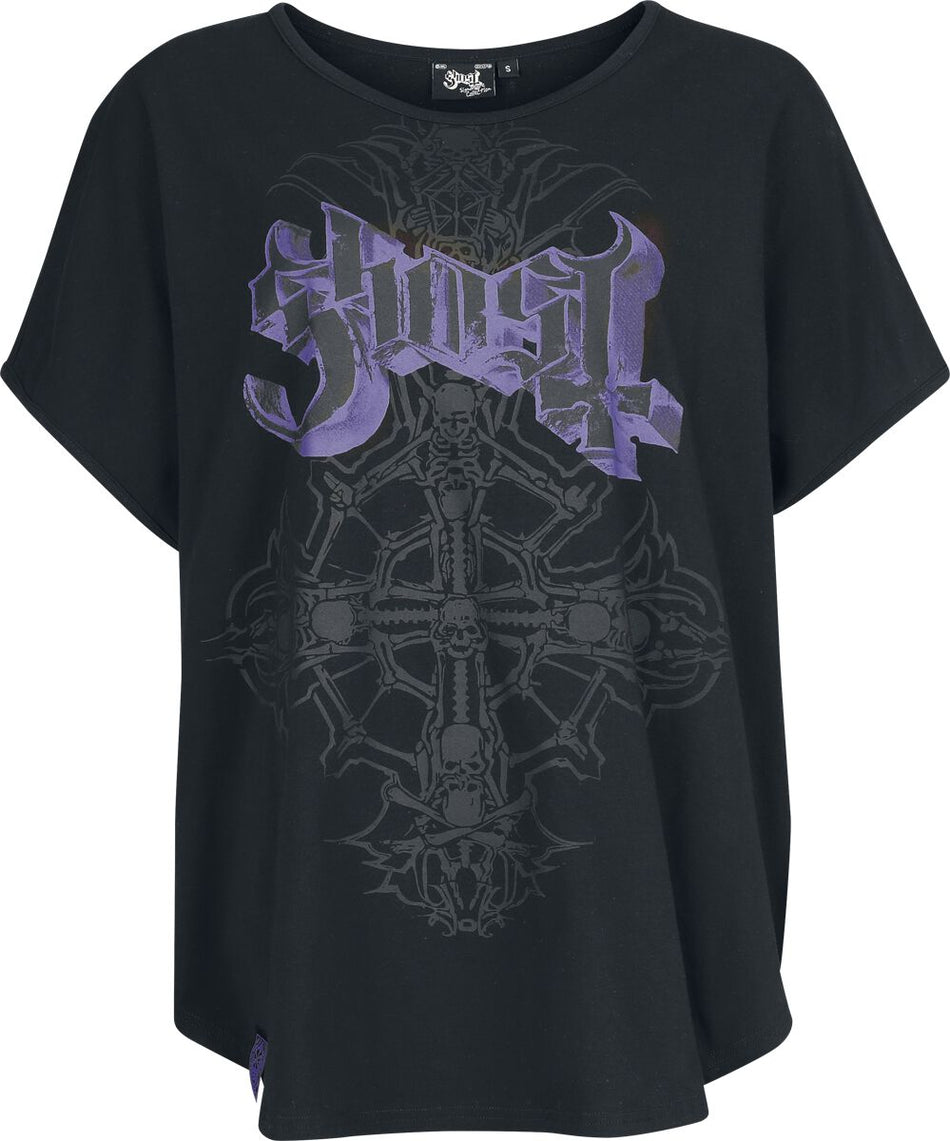 T-Shirt Manches courtes  de Ghost - Sweat Zippé Ghost - Collection Signature EMP - S à XXL - pour Femme - noir - Ghost