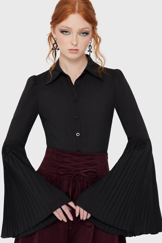 Chemisier Gothic de Killstar - Alexandra's Mourning Shirt - XS à XXL - pour Femme - noir - Killstar