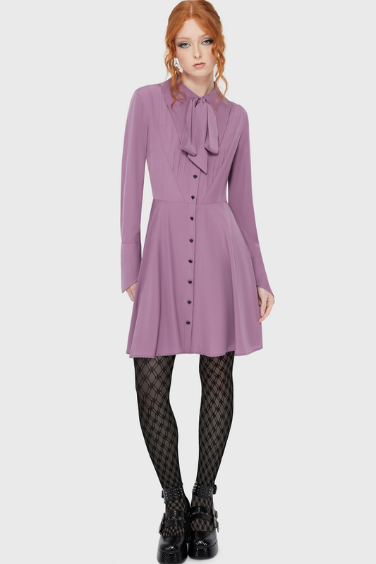 Robe mi-longue Gothic de Killstar - Lyricore Dress - XS à XXL - pour Femme - lilas - Killstar - View 2