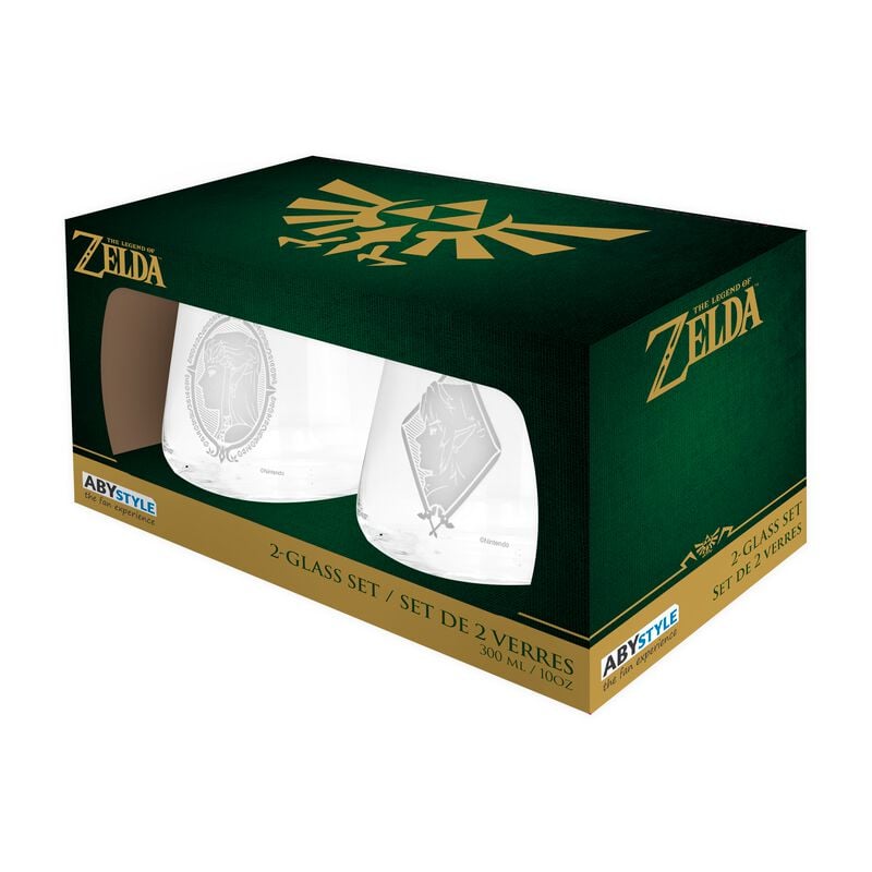 Verre Gaming de The Legend Of Zelda - Zelda & Link - Lot de 2 - pour Indifférent - transparent - The Legend Of Zelda
