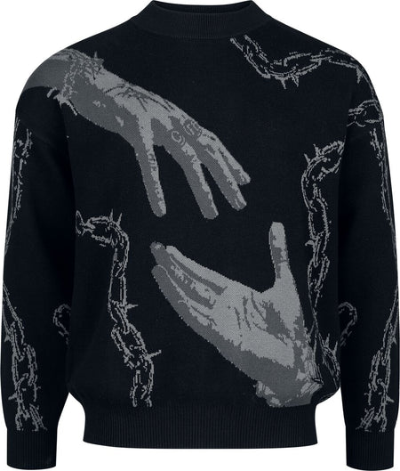 Pull tricoté  de Chet Rock - Break Free - Pull - L à XXL - pour Homme - noir - Chet Rock