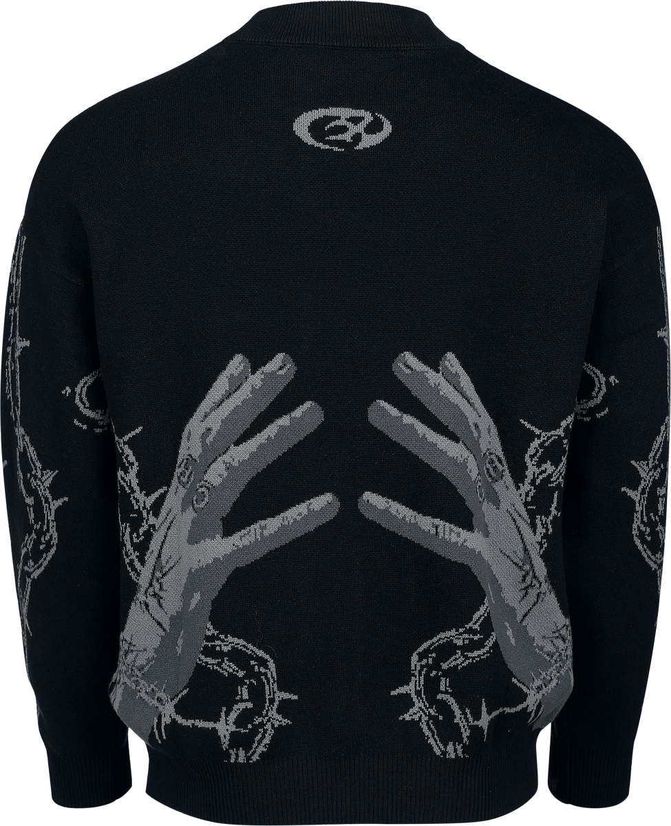 Pull tricoté  de Chet Rock - Break Free - Pull - L à XXL - pour Homme - noir - Chet Rock - View 2