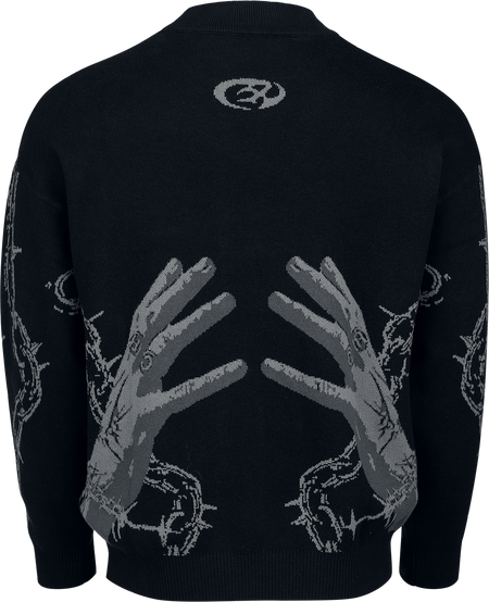 Pull tricoté  de Chet Rock - Break Free - Pull - L à XXL - pour Homme - noir - Chet Rock - View 2