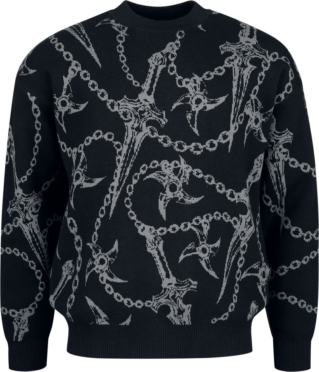 Pull tricoté  de Chet Rock - Dagger - Pull - L à XXL - pour Homme - noir - Chet Rock